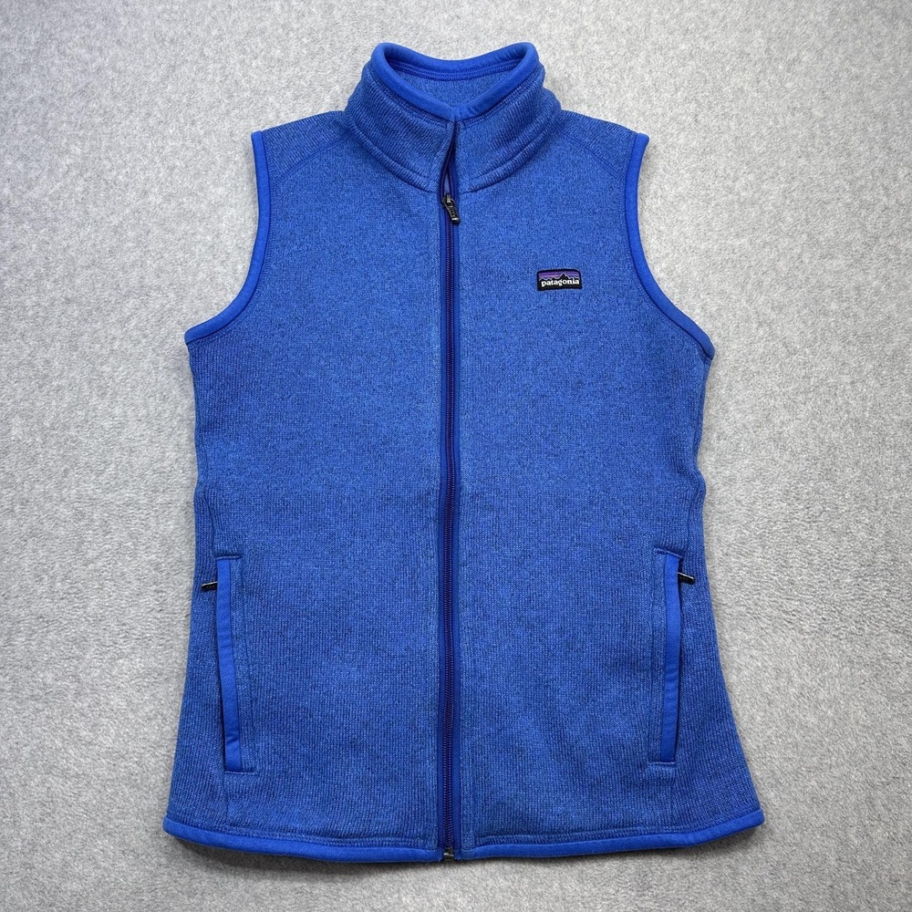 Patagonia Better Sweater Vest Womens XS Blue Full Zip Fleece Warm Pockets 25885